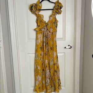 H&M Yellow Floral Maxi Dress